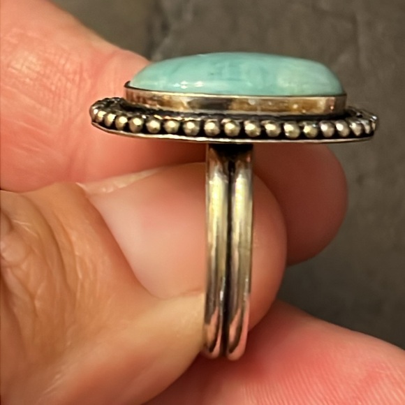 Amazonite 925 Ring size 10 - Picture 2 of 5